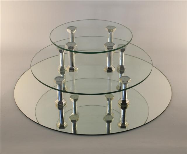 3 Tier Glass Cake Stand Equipment Hire , Plankenbrug